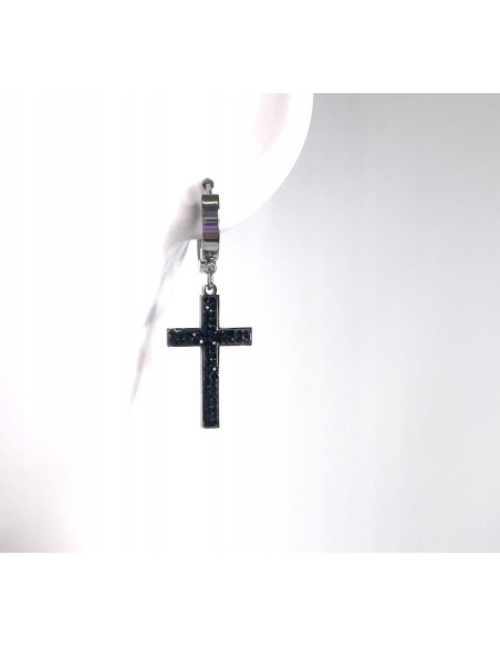 Kolczyki krzyże ze stali chirurgicznej Lolita Accessories srebrny