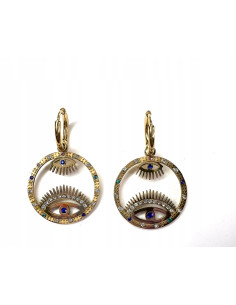 Kolczyki Boho Oko Proroka ze stali chirurgicznej Lolita...
