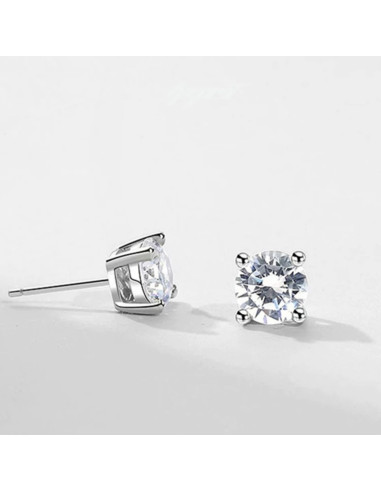 Kolczyki Syntetyczne Cyrkonie Diamenty 0,5 ct...