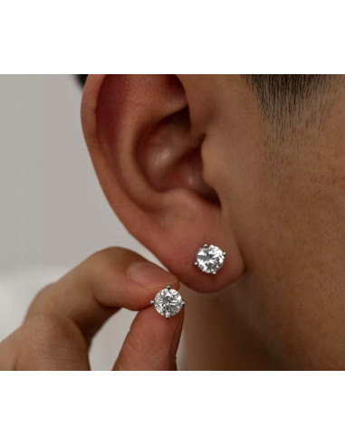 Kolczyki Syntetyczne Cyrkonie Diamenty 0,5 ct...