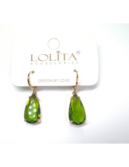 Kolczyki Łezki Lolita Accessories zielone