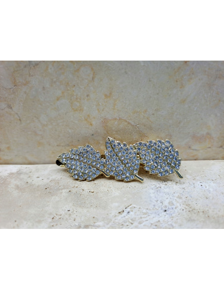 Spinka do włosów ZŁOTE LIŚCIE Z KRYSZTAŁKAMI Lolita Accessories