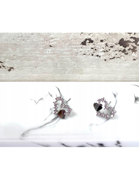 Kolczyki Lolita Accessories Srebrny sztyft "925" Serce