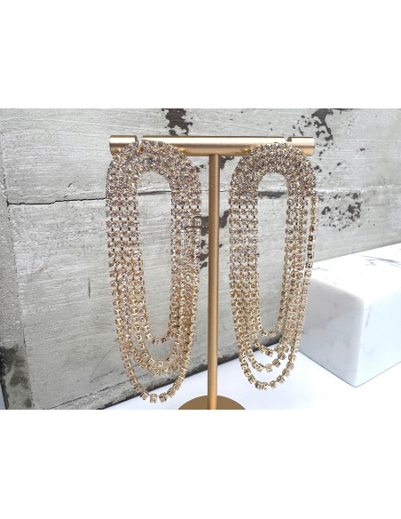 Kolczyki z cyrkoniami MAXI Lolita Accessories Złote