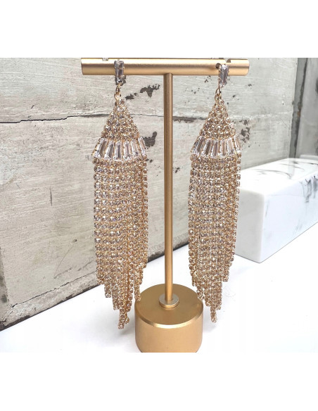 Kolczyki z cyrkoniami MAXI Lolita Accessories Złote