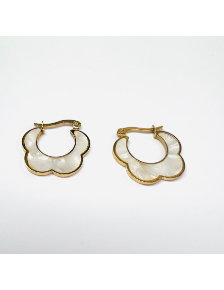 Kolczyki złote koła stal chirurgiczna nierdzewna Lolita Accessories