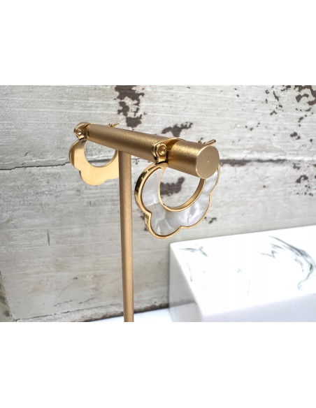 Kolczyki złote koła stal chirurgiczna nierdzewna Lolita Accessories