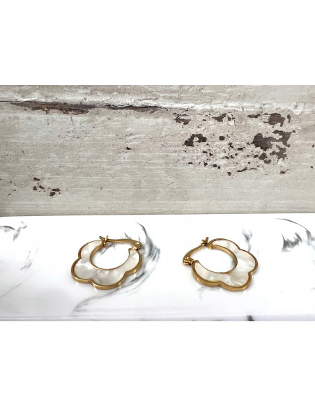 Kolczyki złote koła stal chirurgiczna nierdzewna Lolita Accessories