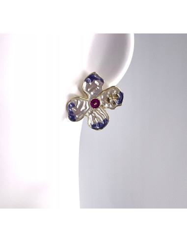 Kolczyki Kwiatek Kwiatki Lolita Accessories srebrny sztyft 925