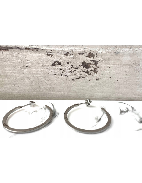 Kolczyki ze stali chirurgicznej Lolita Accessories srebrne Koła