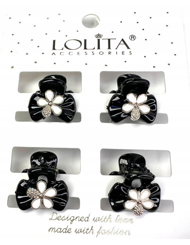 Zestaw Klamerek 4 sztuki Lolita Accessories Kwiatki