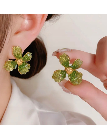 Kolczyki Kwiatek Kwiatki Lolita Accessories srebrny sztyft 925