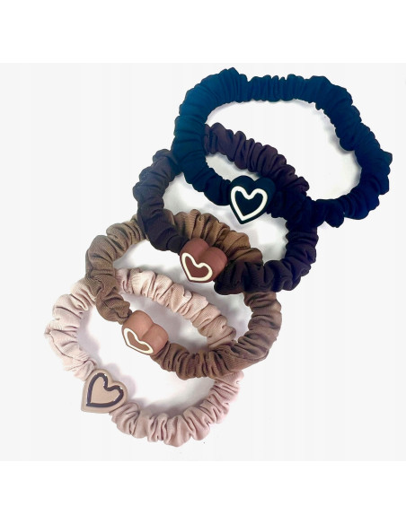 Zestaw Gumek odcienie Ziemi z ozdobą Lolita Accessories