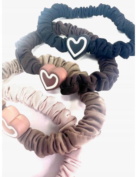 Zestaw Gumek odcienie Ziemi z ozdobą Lolita Accessories