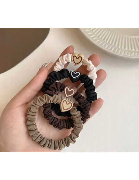 Zestaw Gumek odcienie Ziemi z ozdobą Lolita Accessories