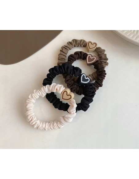 Zestaw Gumek odcienie Ziemi z ozdobą Lolita Accessories