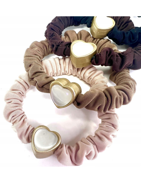 Zestaw Gumek odcienie Ziemi z ozdobą Lolita Accessories