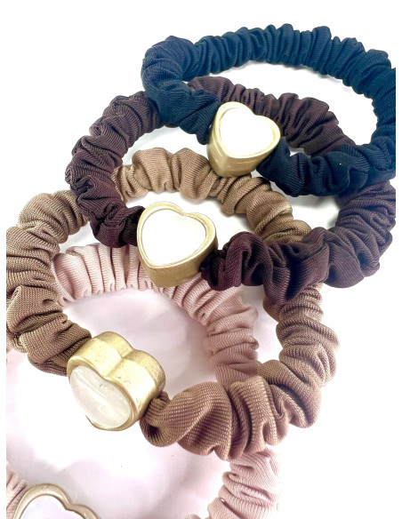 Zestaw Gumek odcienie Ziemi z ozdobą Lolita Accessories