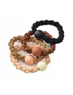 Zestaw Gumek odcienie Ziemi z ozdobą Lolita Accessories