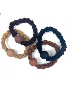 Zestaw Gumek odcienie Ziemi z ozdobą Lolita Accessories 2