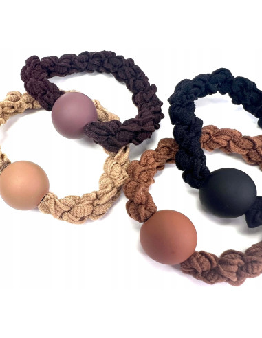 Zestaw Gumek odcienie Ziemi z ozdobą Lolita...