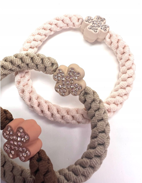 Zestaw Gumek odcienie Ziemi z ozdobą Lolita Accessories