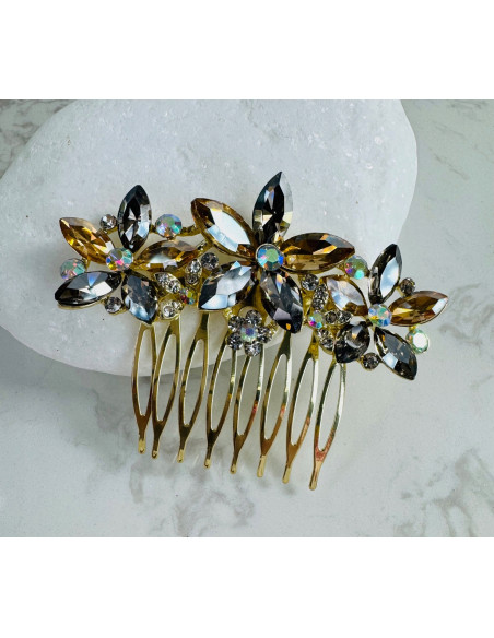 GRZEBIEŃ wsuwany do włosów wtykowy ozdobny diamenty Lolita Akcesoria