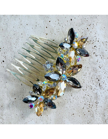 GRZEBIEŃ wsuwany do włosów wtykowy ozdobny diamenty Lolita Akcesoria