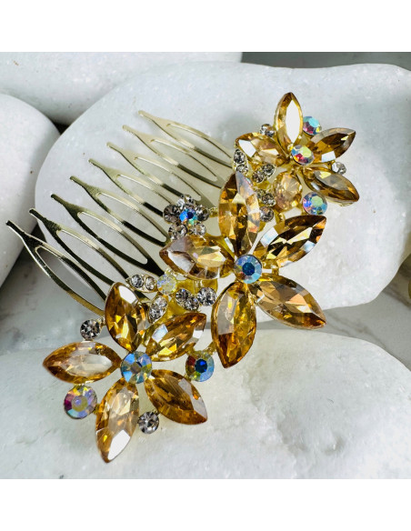 GRZEBIEŃ wsuwany do włosów wtykowy ozdobny diamenty Lolita Akcesoria