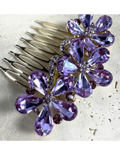 GRZEBIEŃ wsuwany do włosów wtykowy ozdobny diamenty... 2