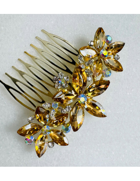 GRZEBIEŃ wsuwany do włosów wtykowy ozdobny diamenty Lolita Akcesoria