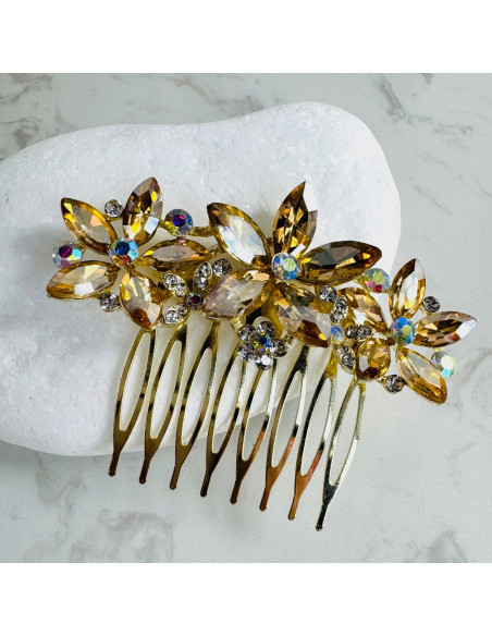 GRZEBIEŃ wsuwany do włosów wtykowy ozdobny diamenty Lolita Akcesoria