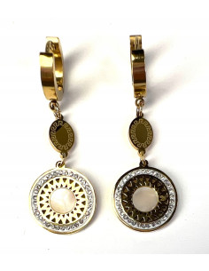 Kolczyki ze stali chirurgicznej Lolita Accessories złote 2