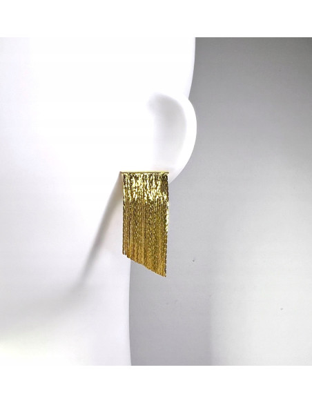 Kolczyki błyszczące złote łańcuszki Lolita Accessories złoty