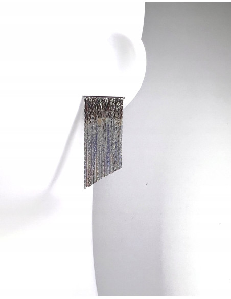 Kolczyki błyszczące łańcuszki Lolita Accessories srebrny