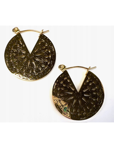 Kolczyki złote koła BOHO stal chirurgiczna Lolita Accessories