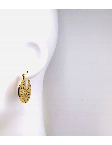 Kolczyki złote koła BOHO stal chirurgiczna Lolita Accessories