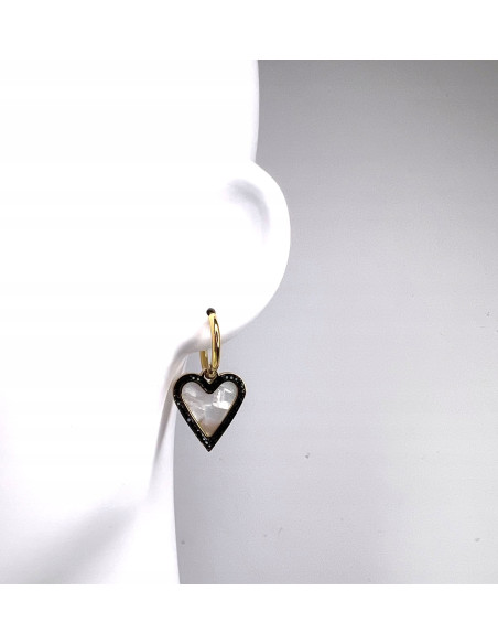 Kolczyki ze stali chirurgicznej Lolita Accessories złote Serce