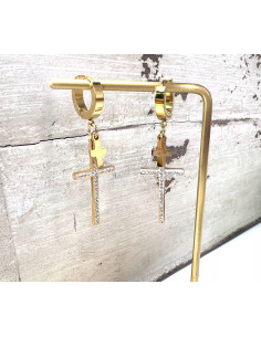 Kolczyki ze stali chirurgicznej Lolita Accessories złote... 2