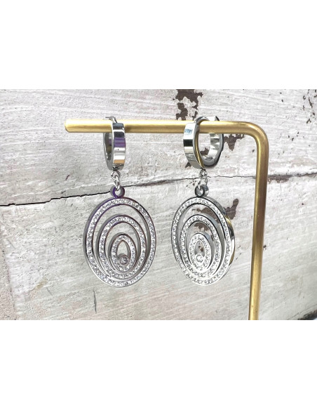 Kolczyki ze stali chirurgicznej Lolita Accessories srebrne