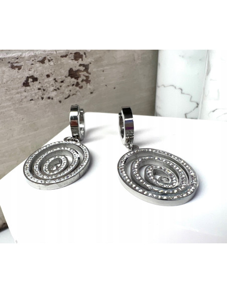 Kolczyki ze stali chirurgicznej Lolita Accessories srebrne