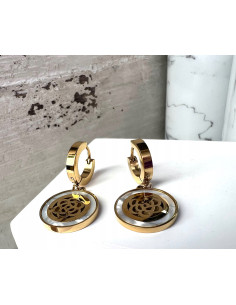 Kolczyki ze stali chirurgicznej Lolita Accessories złote 2