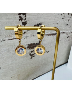 Kolczyki ze stali chirurgicznej Lolita Accessories złote