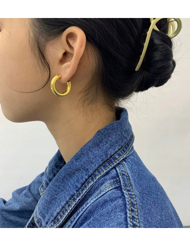 Kolczyki złote koła stal chirurgiczna...