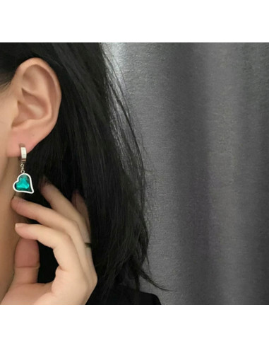 Kolczyki ze stali chirurgicznej Lolita Accessories srebrne Serca