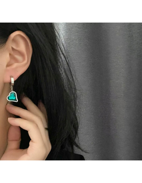 Kolczyki ze stali chirurgicznej Lolita Accessories srebrne Serca