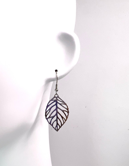 Kolczyki ze stali chirurgicznej Lolita Accessories Srebrne Listki