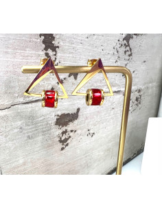 Kolczyki ze stali chirurgicznej Lolita Accessories złote 2