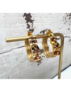 Kolczyki złote koła stal chirurgiczna nierdzewna Lolita...