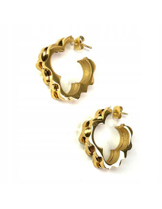 Kolczyki złote koła stal chirurgiczna nierdzewna Lolita... 2